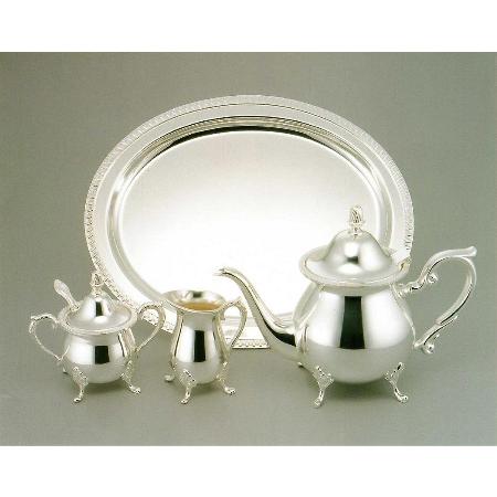 菊縁ローズティーセット5人用銀鍍金（日本工業規格3種） 06－11