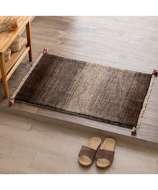 ☆ペルシャ手織りリーズバフトギャッベ 玄関マットMサイズ 4 | 三越