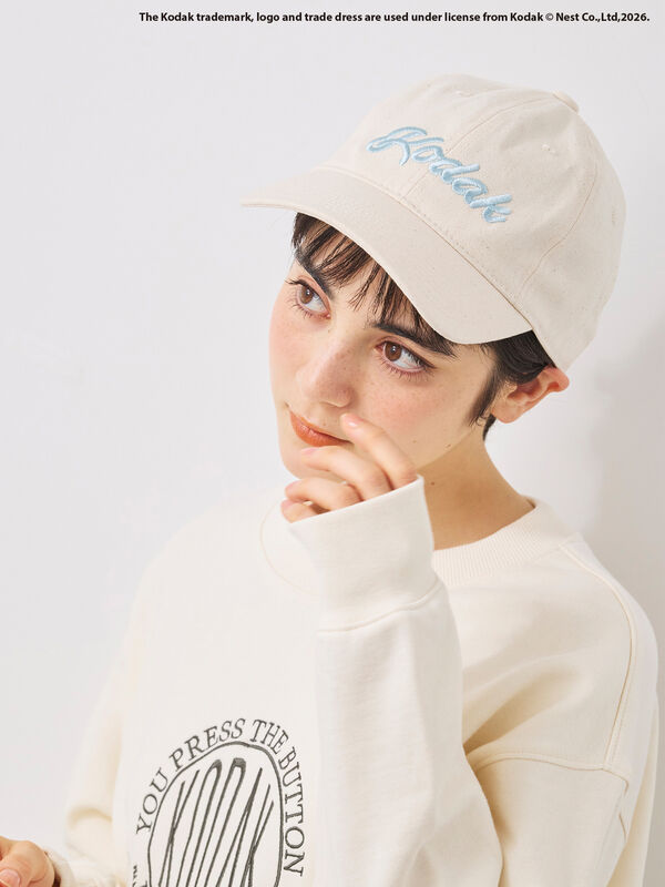 セール】 【KODAK】ロゴ刺繍キャップ（ブラック/キナリ/アクセサリー