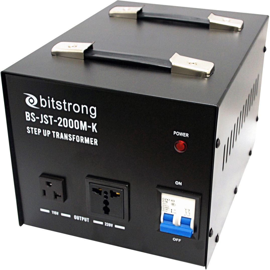BS-PW-JST2000M-K 100V→115V、220V 変圧器 bitstrong 昇圧タイプ