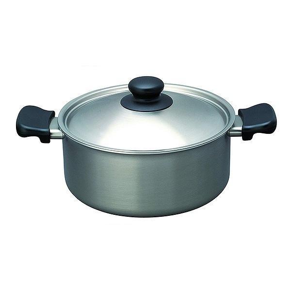 dショッピング |柳宗理 両手鍋 浅型 22cm IH対応 ステンレスアルミ三層