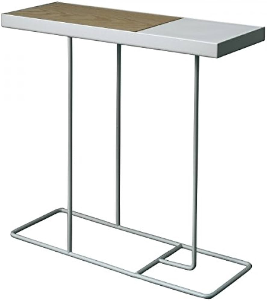 Amazon｜DUENDE Companion/Side Table シルバーフレーム/ホワイト