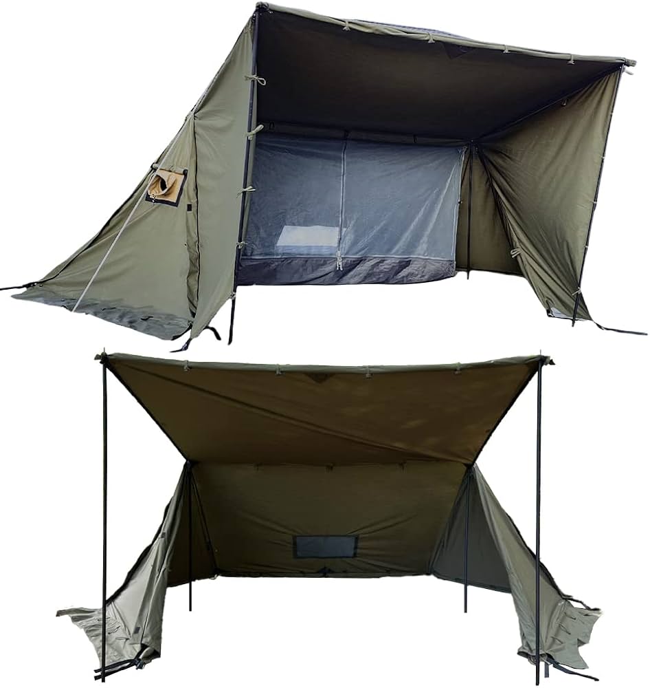 Amazon.co.jp: FUTUREFOX FOX-BASE パップテント 軍幕 スカート付き