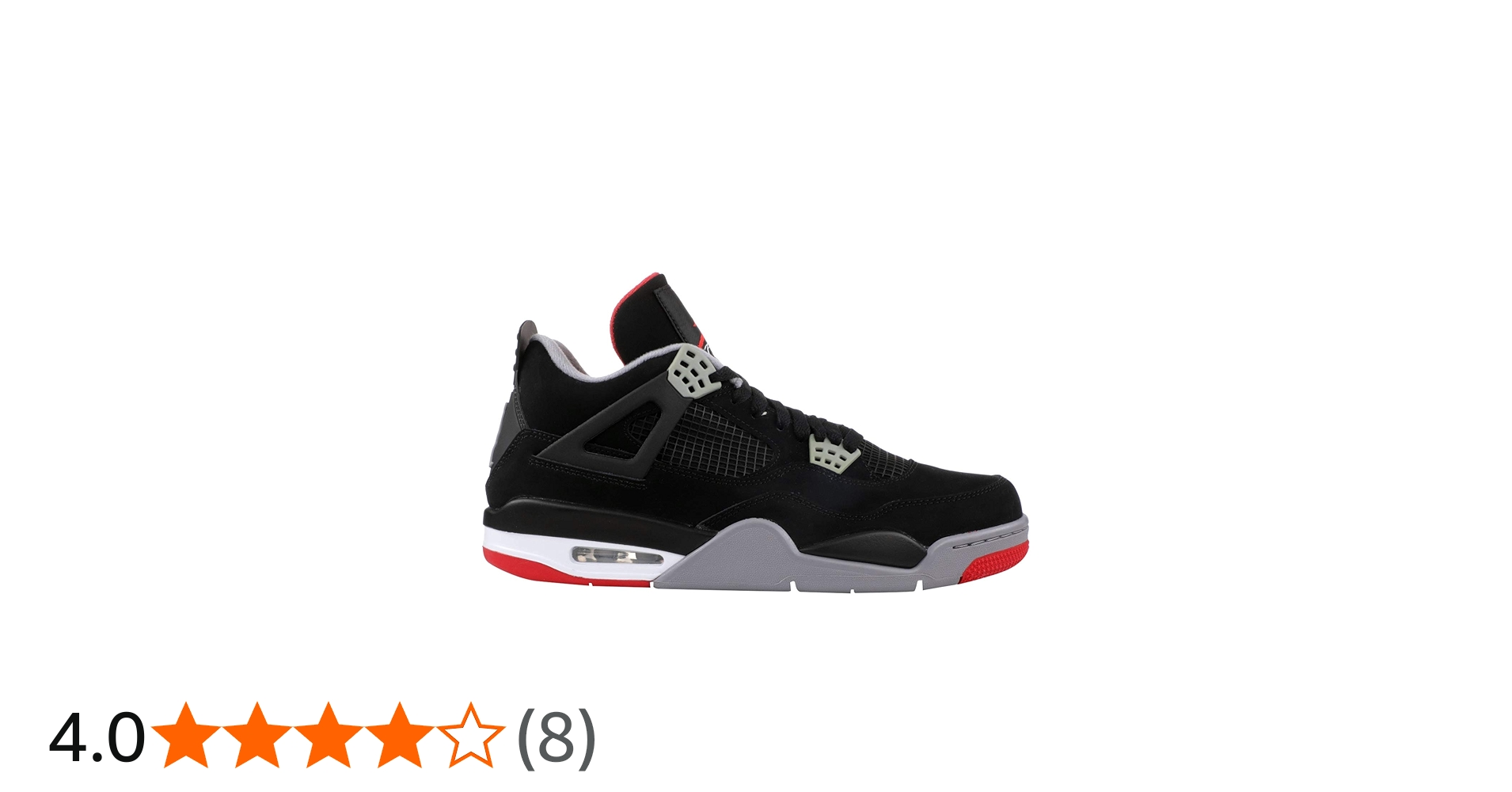 Nike AIR Jordan 4 Retro OG 2019 'BRED' - 308497-060 - Size 9
