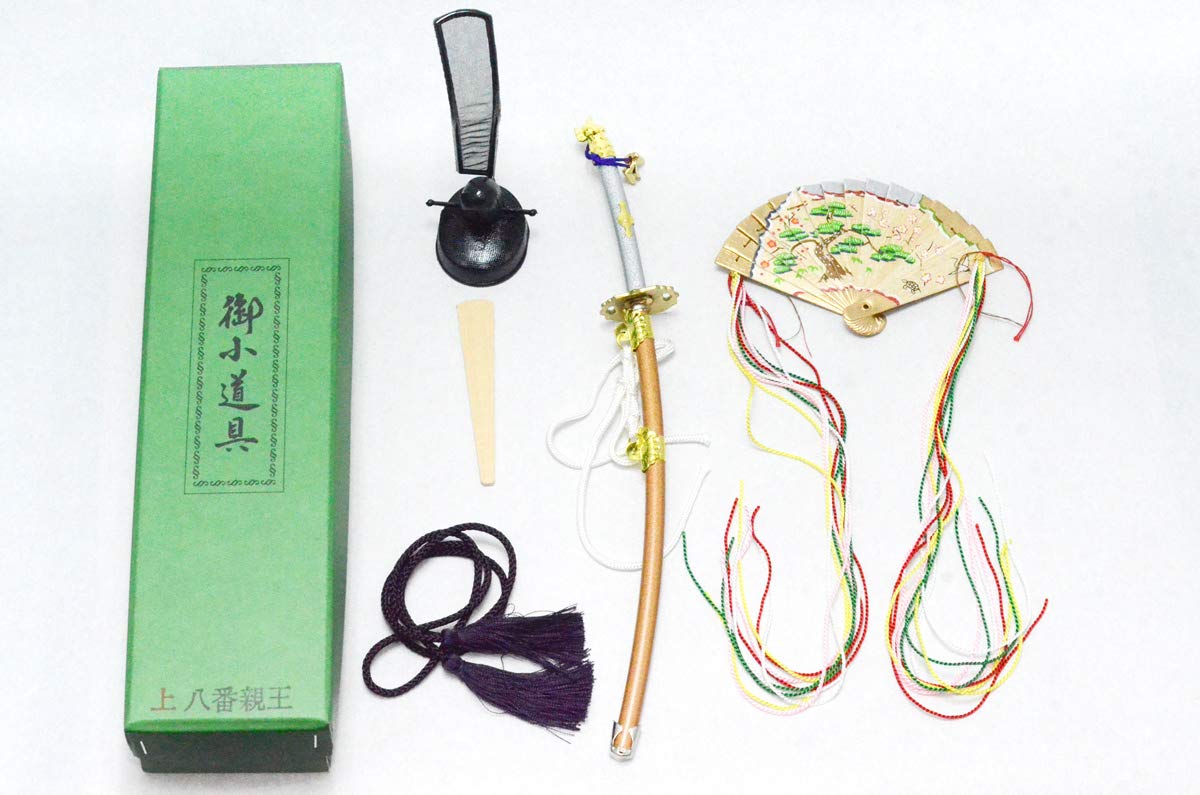 Amazon | 親王小道具 （上）十番 （冠 笏 太刀 檜扇） | ひな道具