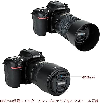 Amazon | JJC HB-57 可逆式 レンズフード Nikon AF-S DX Nikkor 55