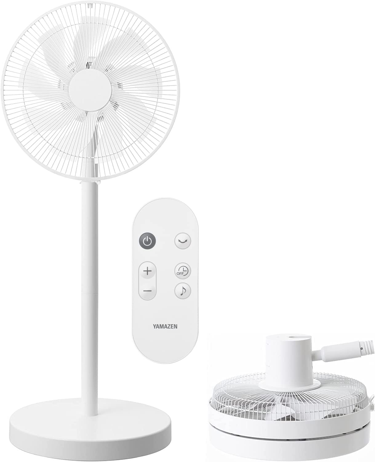 Amazon | [山善] 扇風機 リビング コンパクト収納 DCモーター 静音