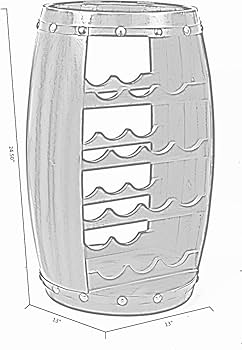 Amazon｜木製樽型14本ワインラック｜ワインラック・ホルダー
