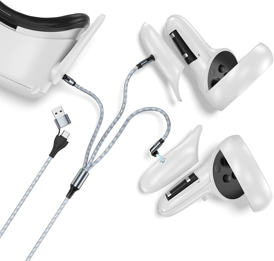 Amazon | 3in1 USB磁気充電ケーブル、Meta Quest 2の互換性あり, 専用
