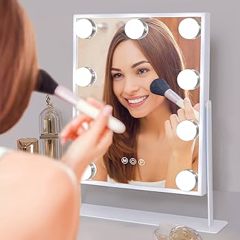 Amazon.co.jp: Hansong 女優ミラー ハリウッドミラー 卓上ミラー 化粧