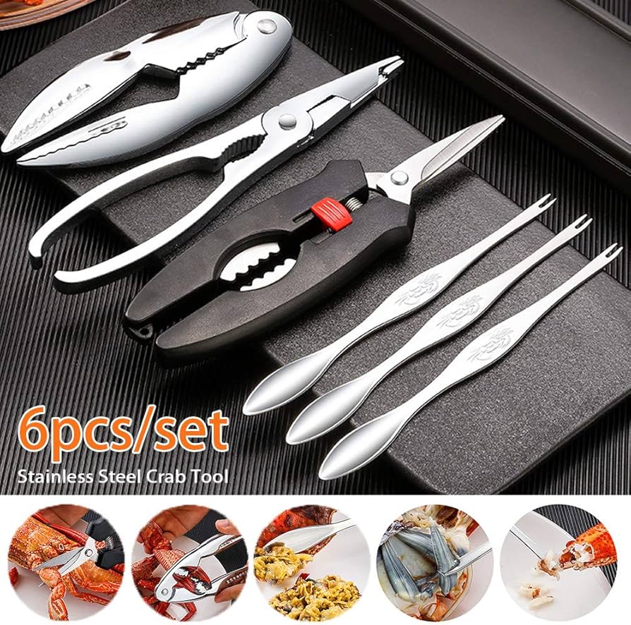 Amazon.co.jp: カニフォーク 6本セット カニスプーン カニ ハサミ