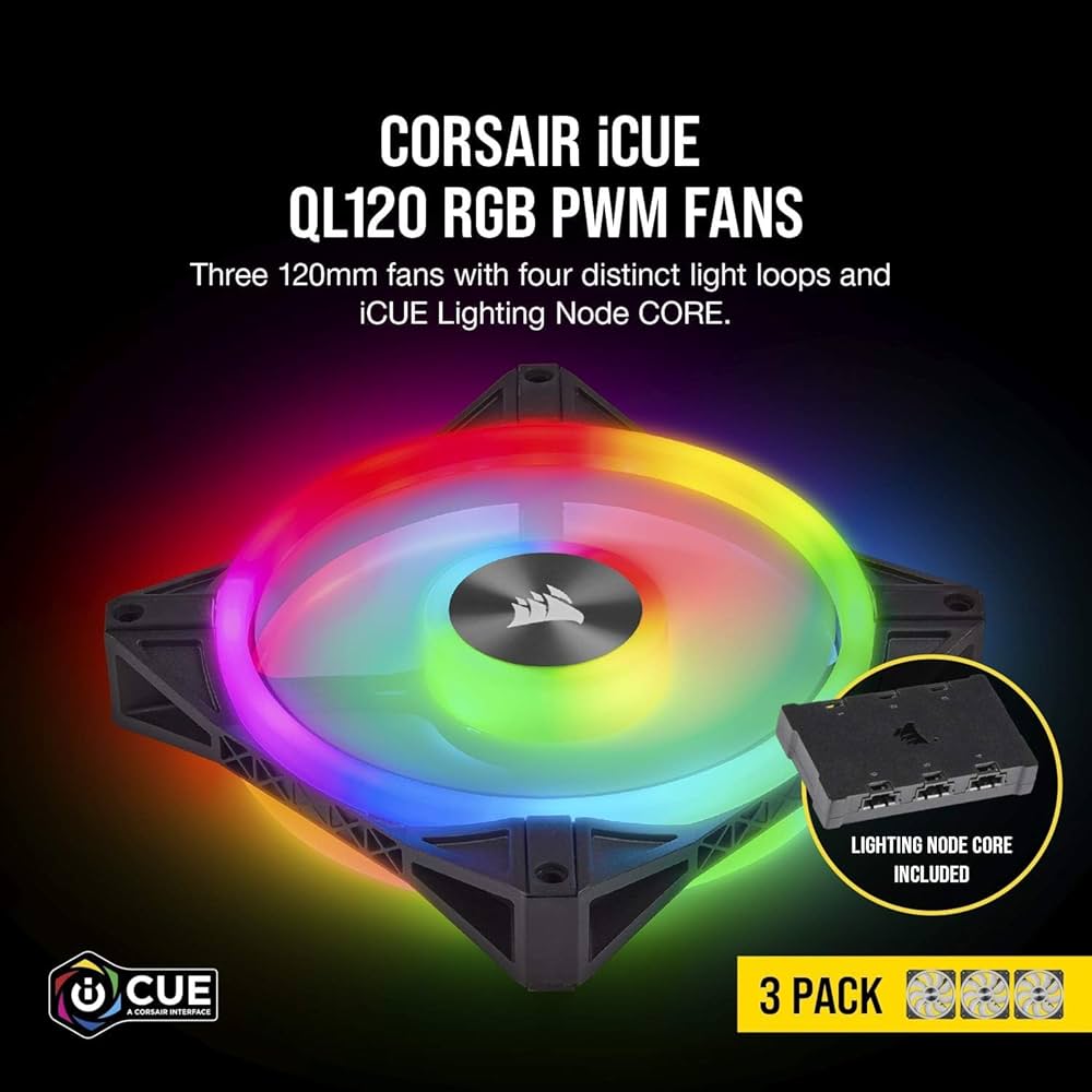 Amazon | Corsair iCUE QL120 RGB 120mm 3連ファンキット PWM対応 PC
