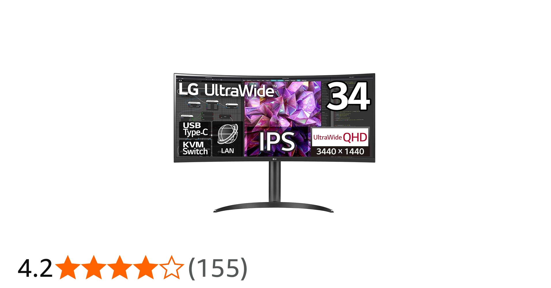 Amazon.co.jp: LG モニター ディスプレイ 34WQ75C-B 34インチ/曲面型