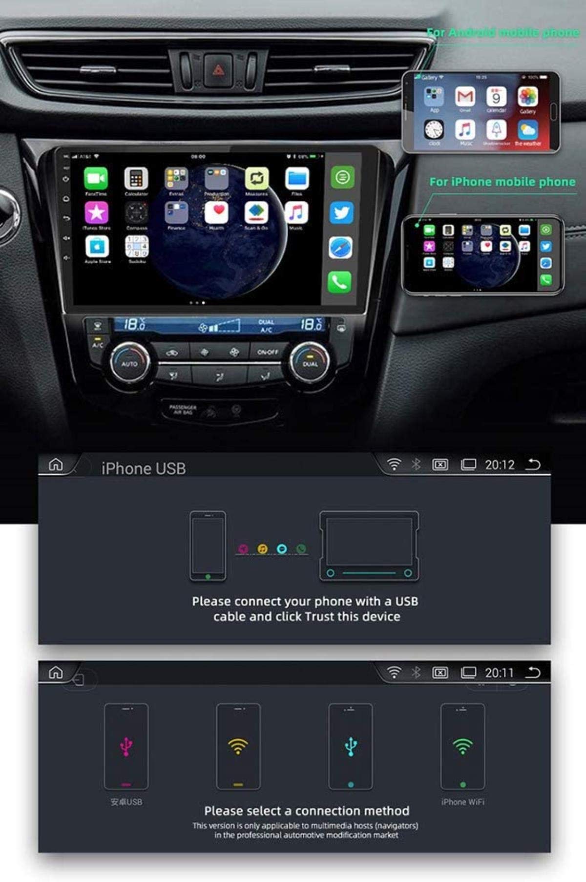 Amazon.co.jp: Androidのカーステレオナビヴェルファイア20シリーズGPS