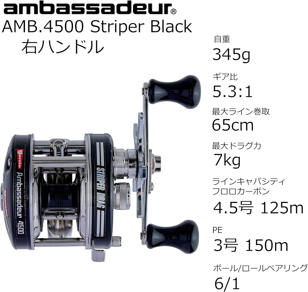 Amazon | AbuGarcia(アブガルシア) AMB.4500 Striper Black