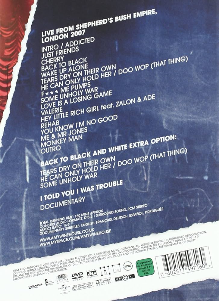 Amazon.com: I Told You I Was Trouble: Amy Winehouse Live In London