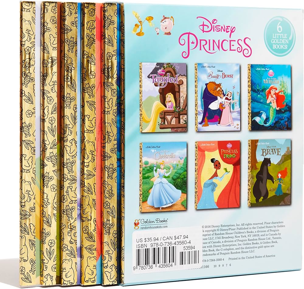 Amazon | Disney Princess Little Golden Book Library - 6 Little