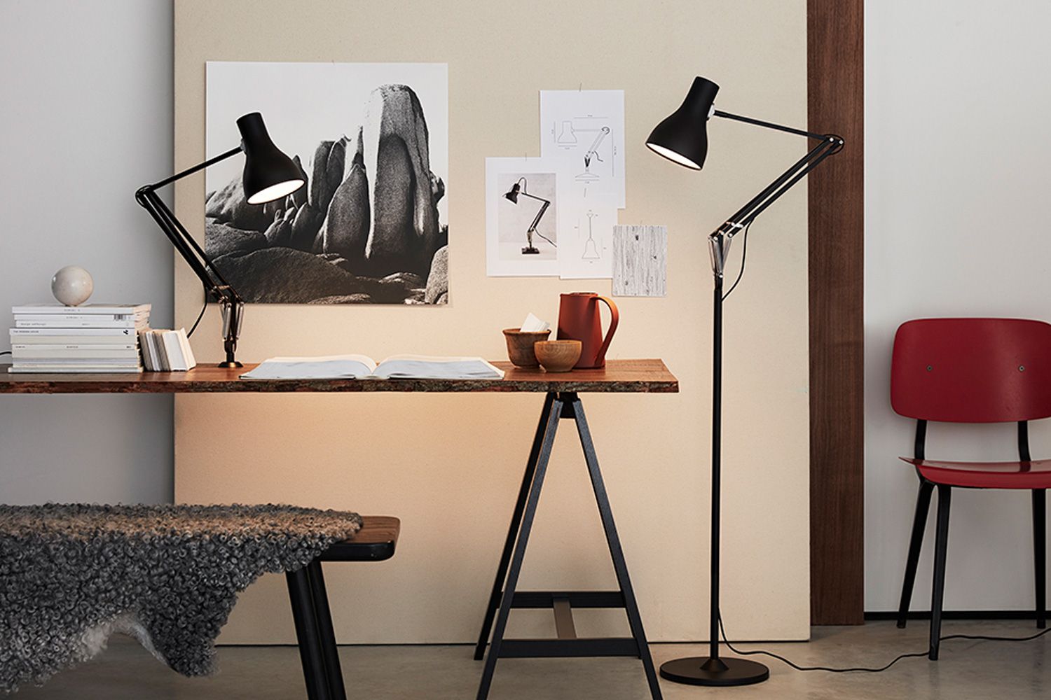 アングルポイズ タイプ レンジ フロアスタンディングポールの通販