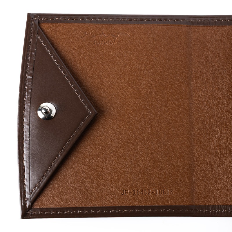 さとり コンパクト財布 松阪レザー 硯（ブラック） HCK65A-Z | 革小物