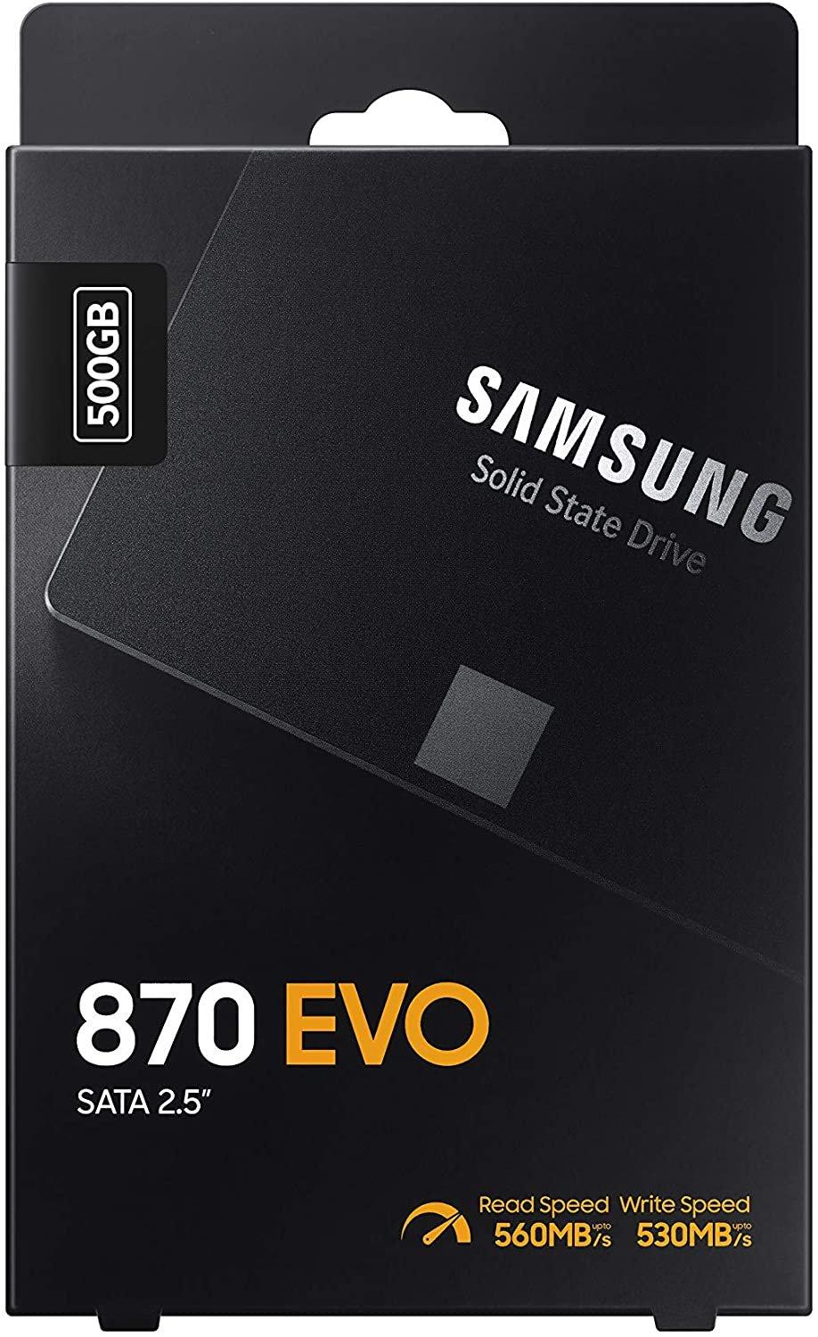 Samsung 870 EVO 500GB 2.5-in SATA III Internal SSD Single Unit