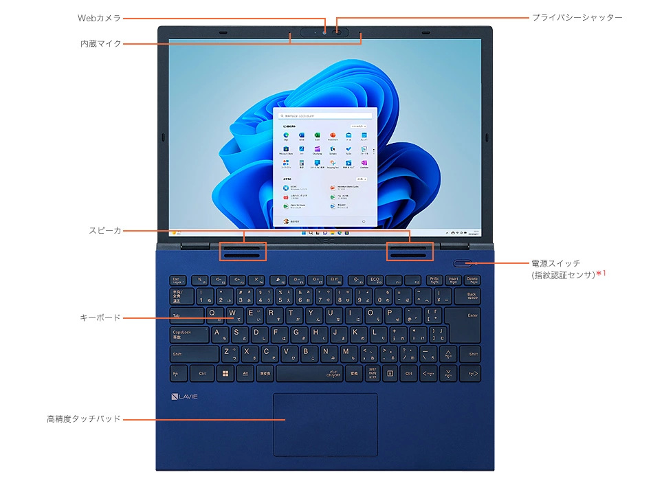 LAVIE N14、LAVIE Direct N14各部の名称・サイズ｜NEC LAVIE公式サイト