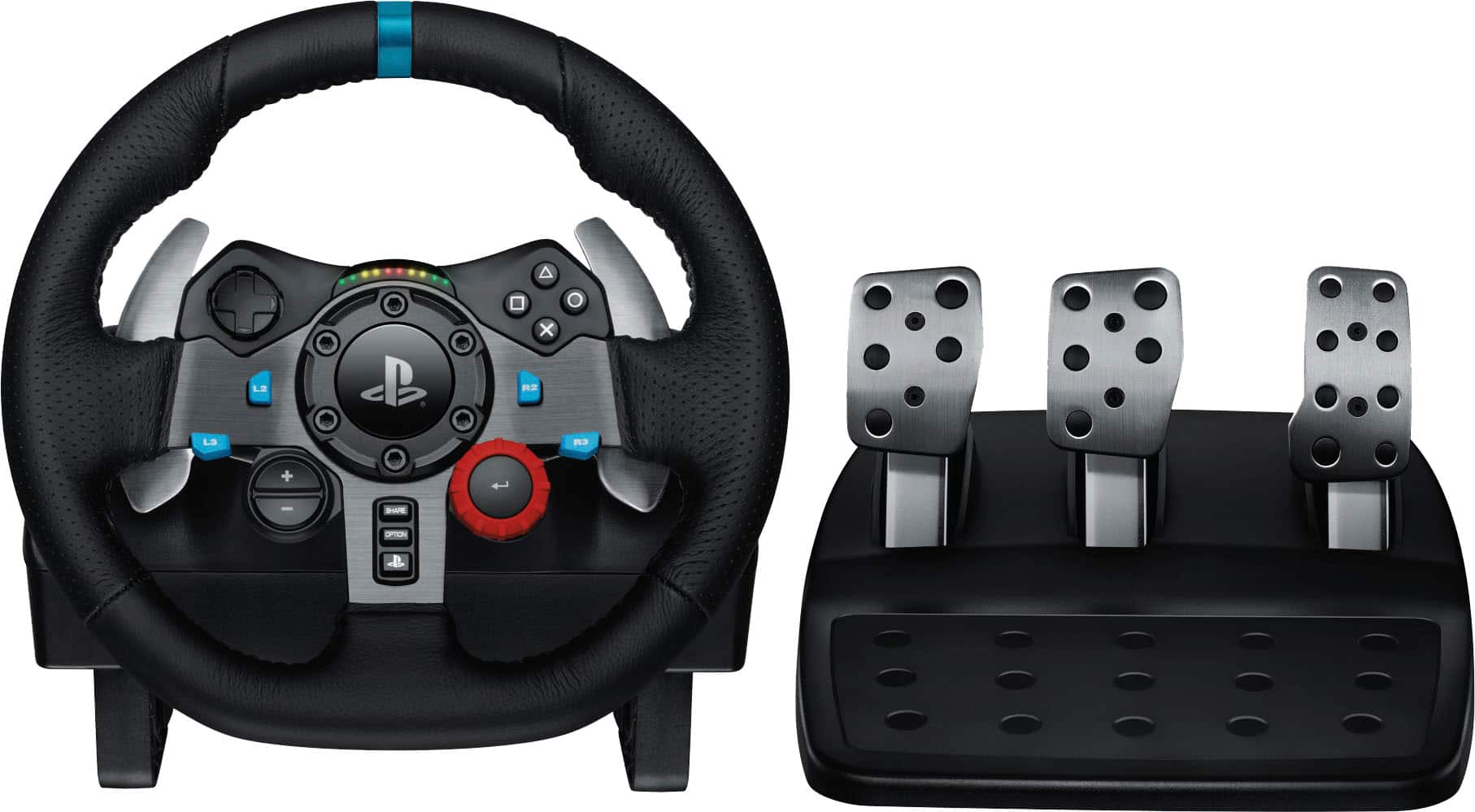 Logitech - G29 Driving Force Racing Wheel and Floor Pedals for PS5