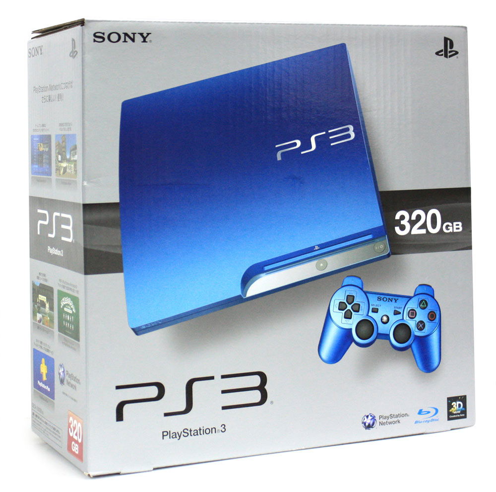 PlayStation3 Slim Console (HDD 320GB Splash Blue Model) - 110V