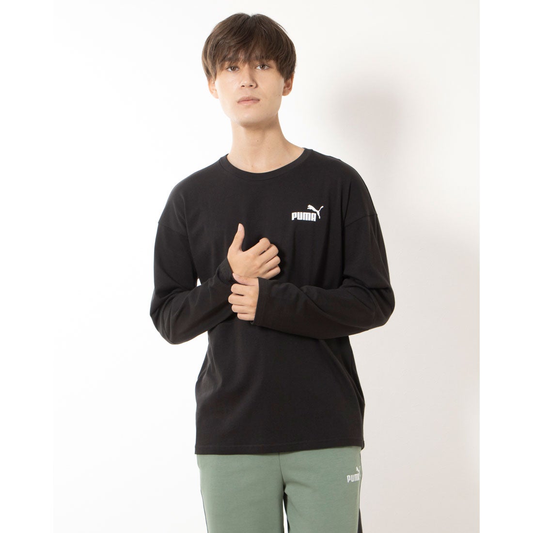 プーマ PUMA メンズ 長袖Tシャツ PUMA POWER カラーブロック LS T