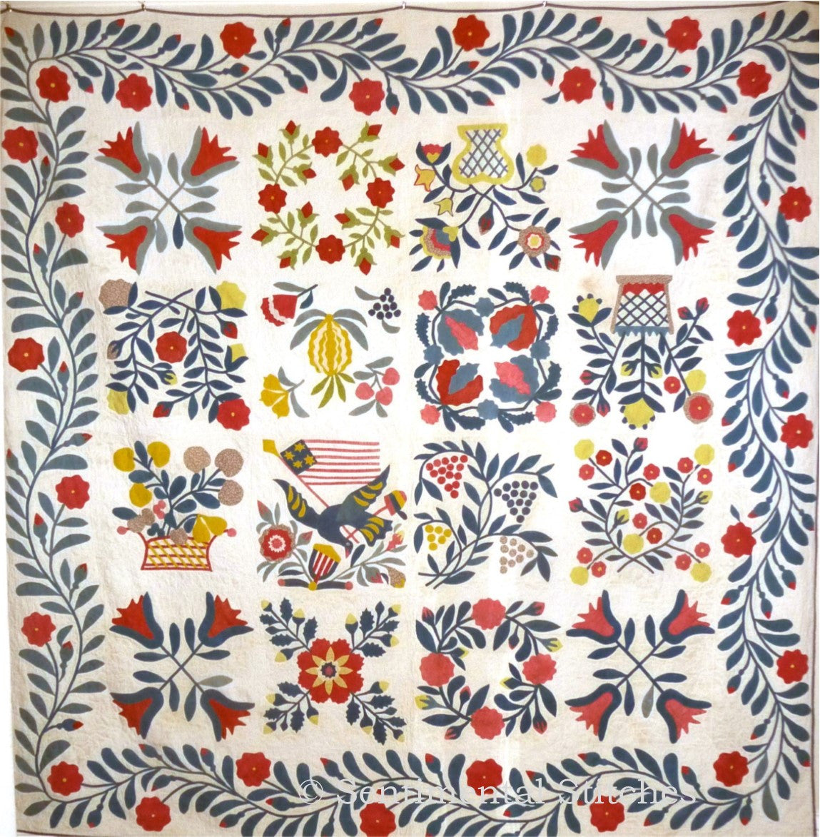 Scrap Savers Baltimore Album Block of the Month | Sentimental Stitches