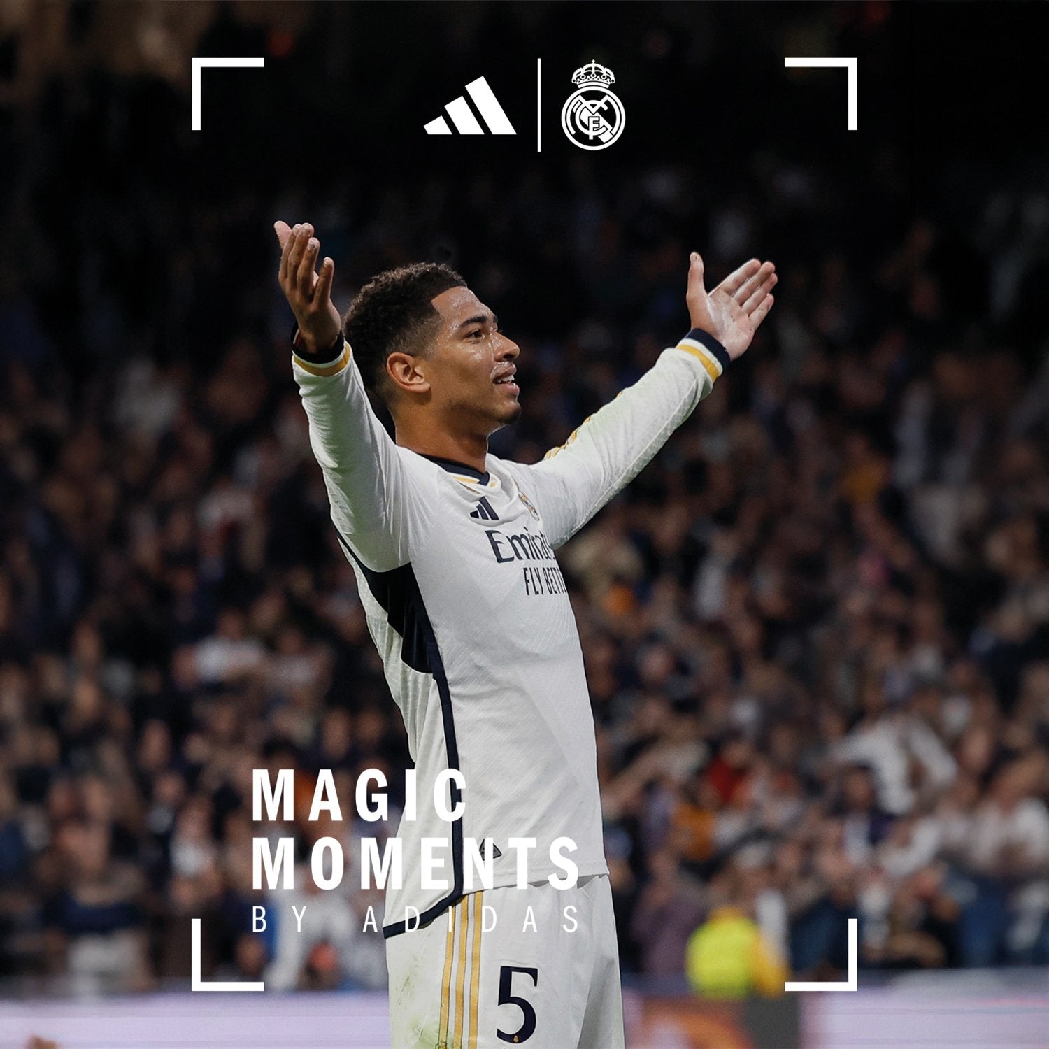メンズ Tシャツ ベリンガム adidas Magic Moments ホワイト – レアル