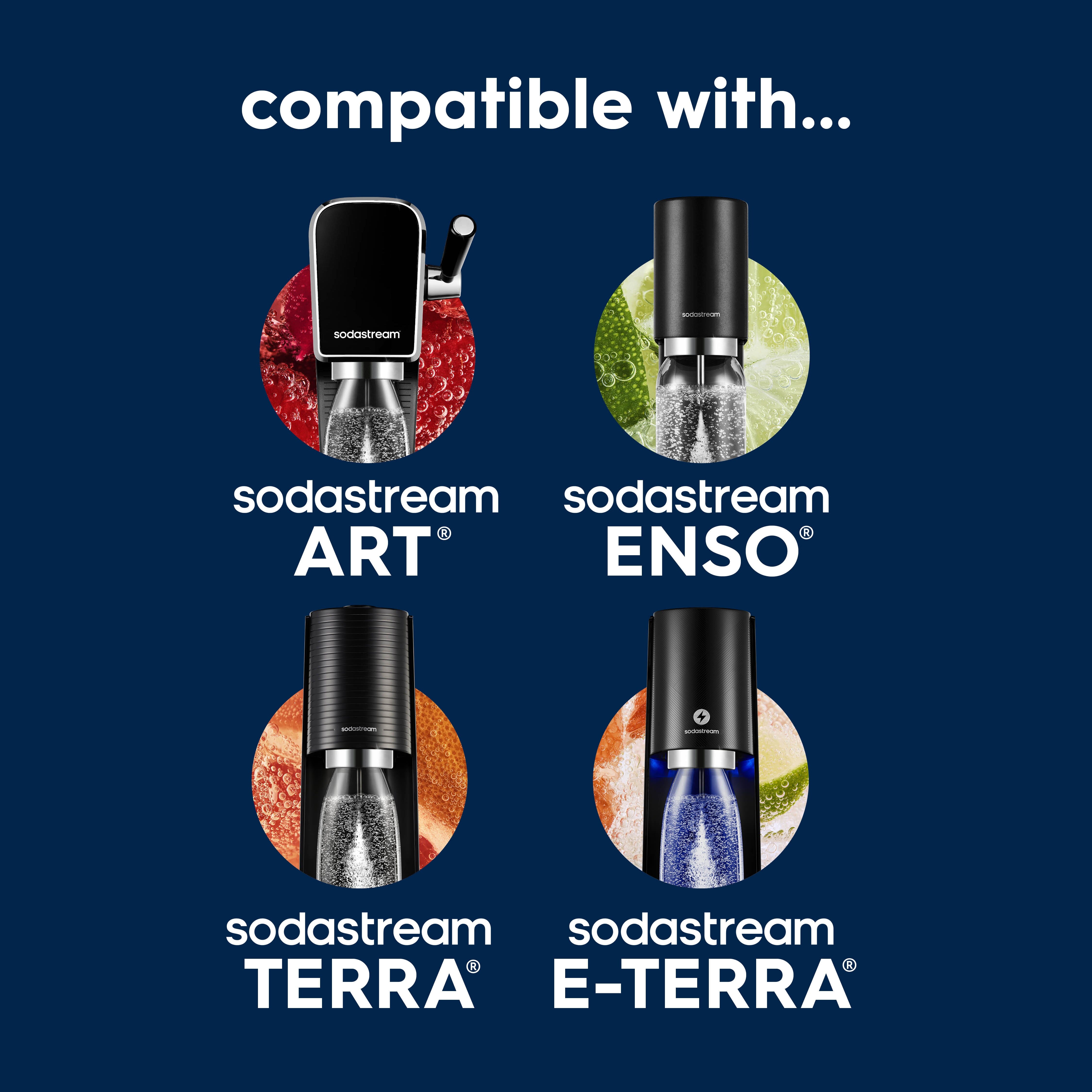 Sodastream Slim Sparkling Water Bottle Twin Pack Black 16.9 oz