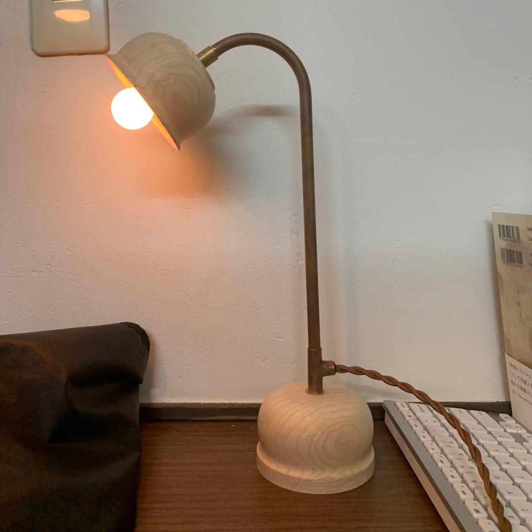 齋藤勝弘さん record テーブルランプ デスクライト 木製 照明 - メルカリ