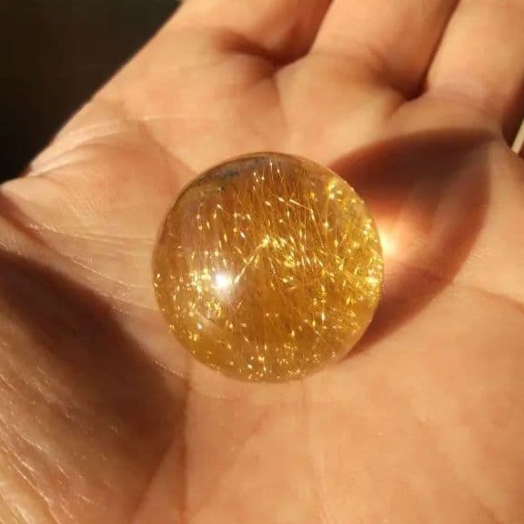 ルチルクォーツ スフィア マニハール ヒマラヤ水晶 天然石