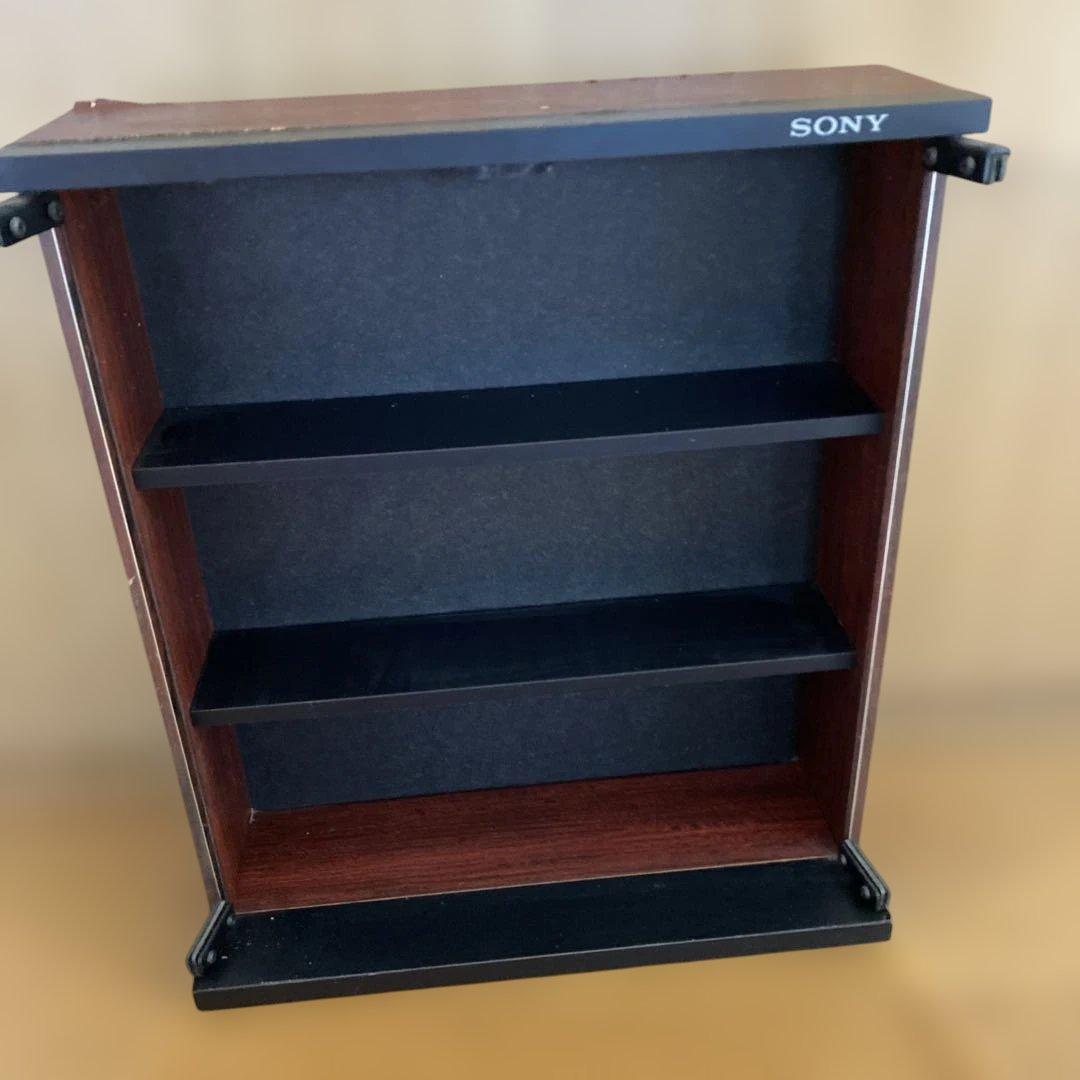 希少】SONY ガラス扉付きカセットテープ収納ケース 昭和レトロ ソニー