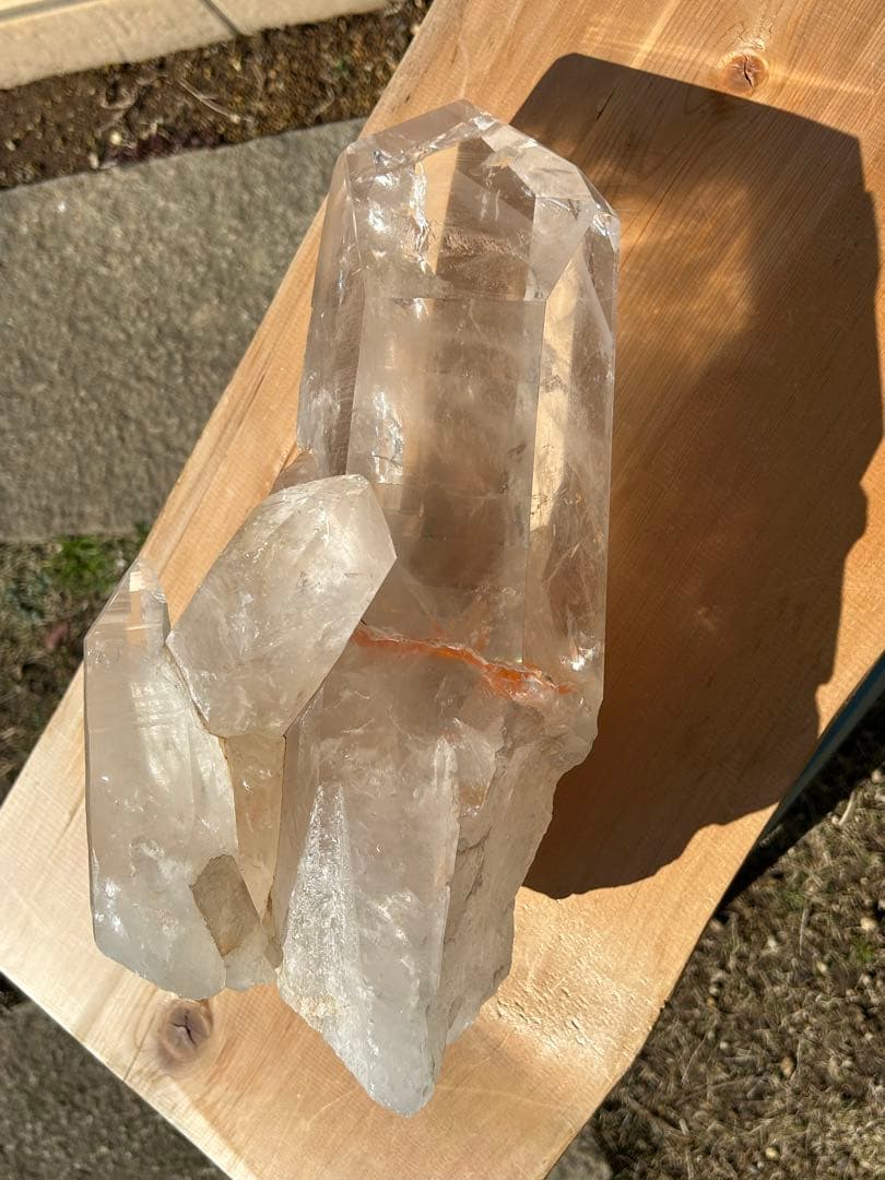 ファントムガーデン水晶天然石タンジェリンクォーツレインボー入 最高