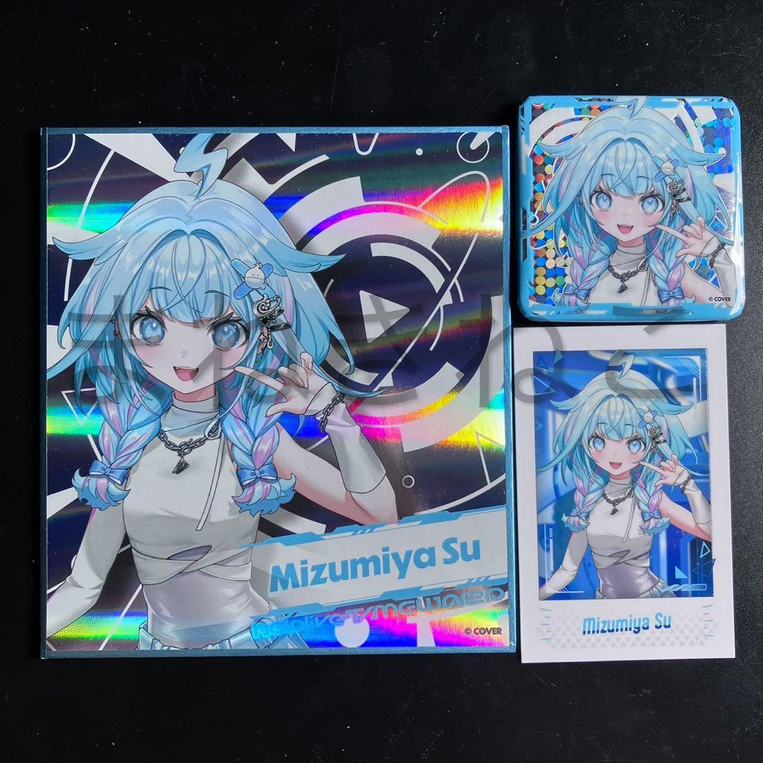 ホロライブ EXPO 色紙 チェキ ホログラム缶バッジ 水宮枢 - メルカリ