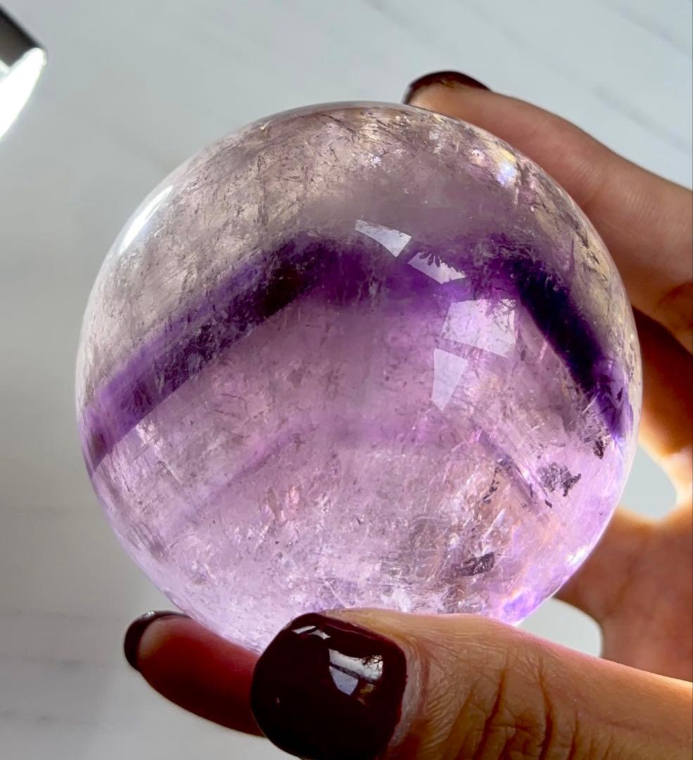 《希少》ファントムアメジスト　トラピッチェ　スフィア　丸玉