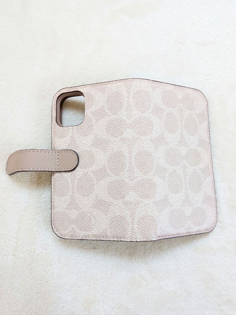 新品 希少色 コーチ iPhone12mini対応ケース シグネチャー 即日発送