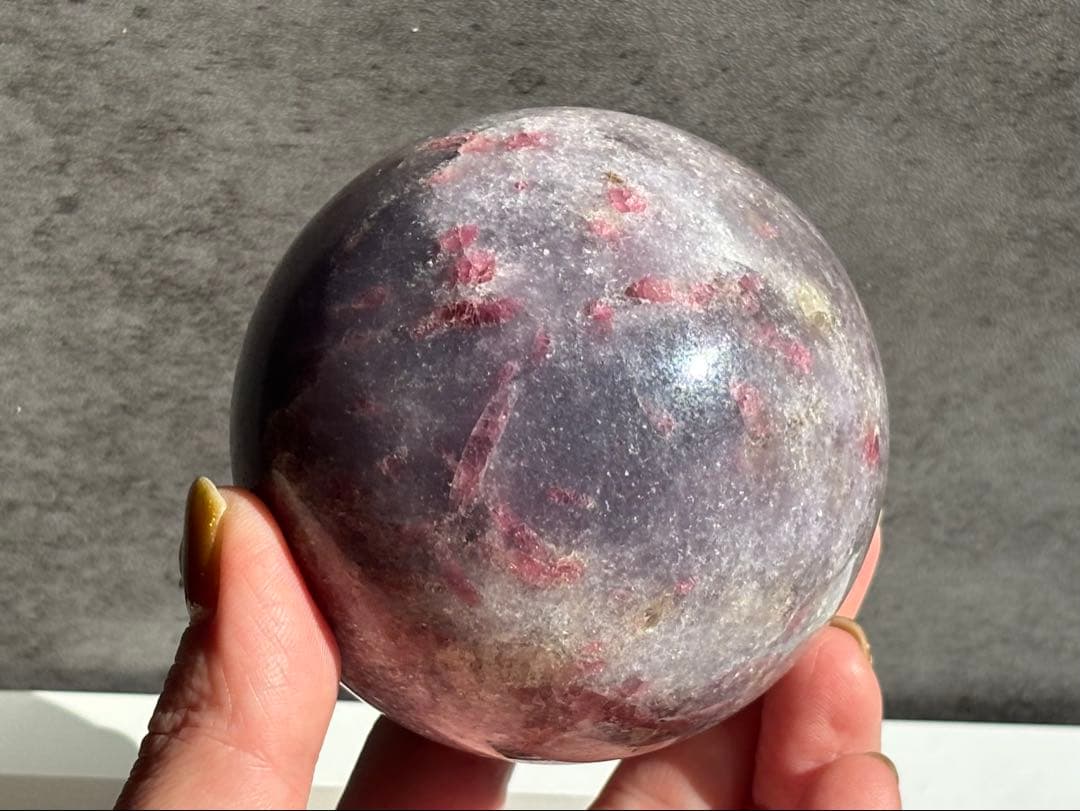 《キラキラ大玉＊ユニコーン・ストーン＊スフィア・台座付き》