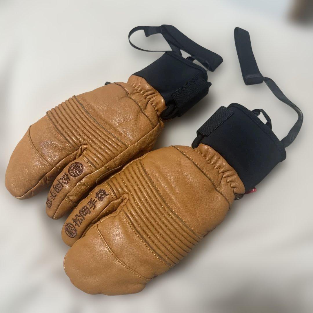 松岡手袋 スリーフィンガー レザー ミトングローブ 茶色 サイズS Amazon | 松岡手袋（MATUOKATEBUKURO） スキー グローブ 手袋