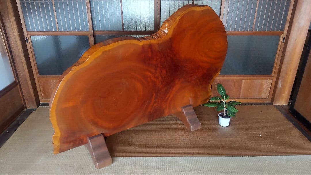 「大切に保管していました。」自伐自作part９／けやき全長約170cm／兄妹衝立