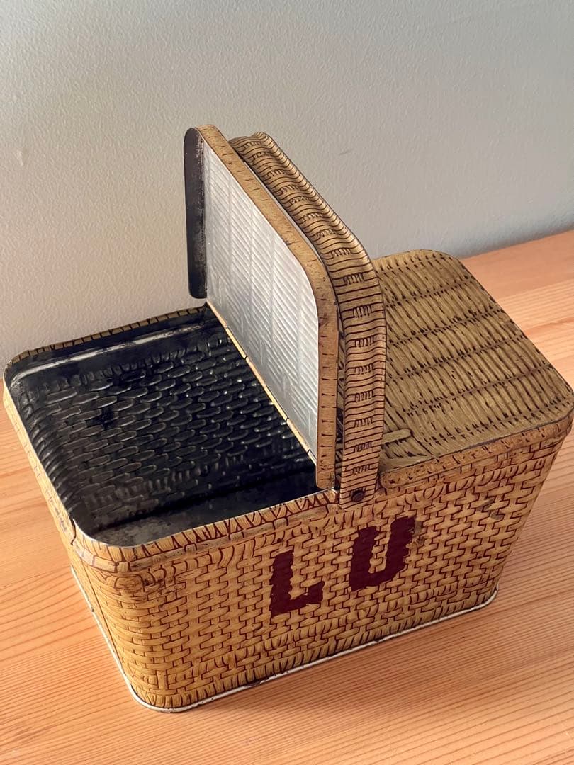 LU ビスケット バスケット パニエ 缶 フランス ヴィンテージ