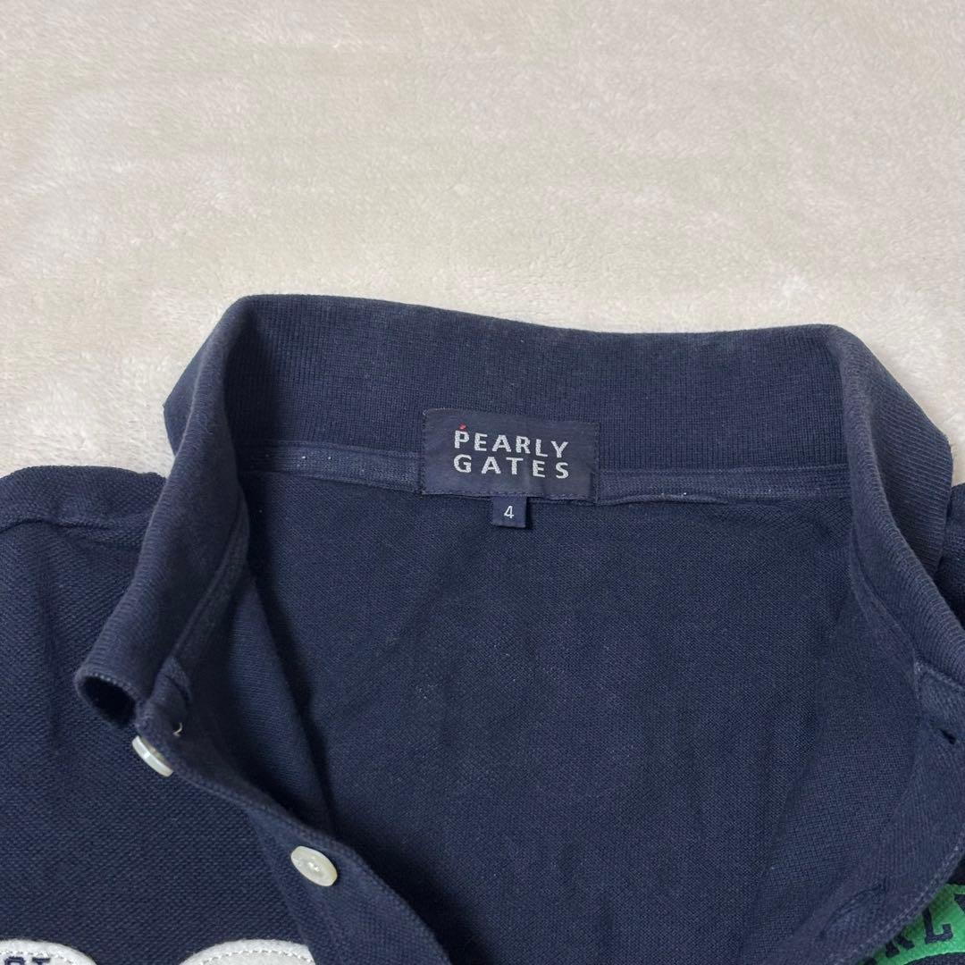 美品】PEARLY GATES パーリーゲイツ 半袖ポロシャツ 紺 サイズ4 - メルカリ