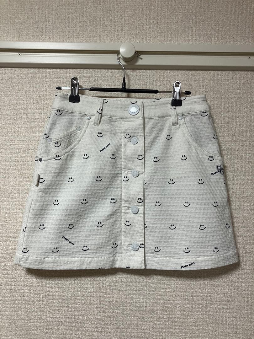 【美品】PEARLY GATES パーリーゲイツ フロントボタンスカート PEARLY GATES（パーリーゲイツ） 89 前ボタン スカート ホワイトS