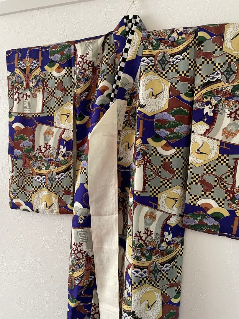 美品 七五三 3歳 4歳 男の子 アンティークお着物セット 正絹総絞りの