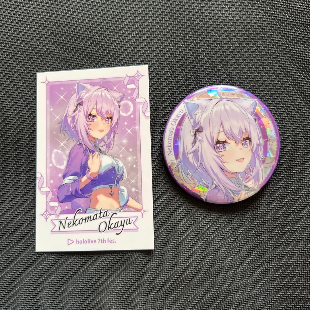 ホロライブ expo fes 缶バッジ チェキ ライブ衣装 猫又おかゆ - メルカリ
