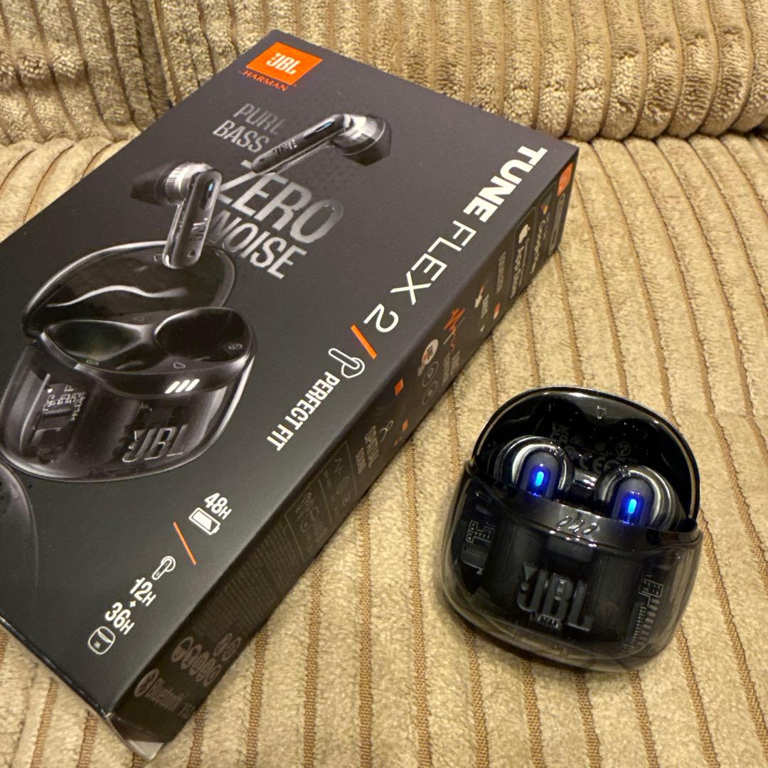 JBL TUNE FLEX 2 ワイヤレスイヤホン JBL Tune Flex 2 Ghost Edition | 2ウェイハイブリッドノイズキャンセ