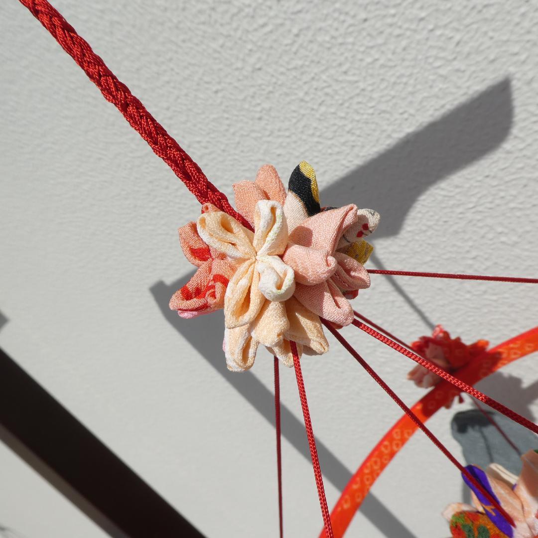 古布 正絹 吊るし雛 錦紗縮緬 疋田模様 麻の葉 くくり花 さげもん 鬼