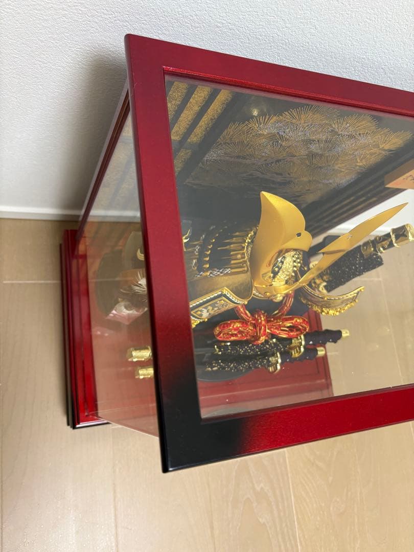 一度のみ使用】五月人形 ケース付き こどもの日 兜 七五三 - メルカリ