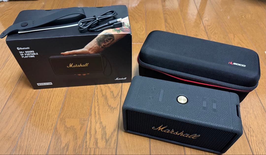 【箱付き美品】Marshall Middleton ワイヤレススピーカー Amazon.co.jp: Marshall ワイヤレスポータブル防水スピーカー